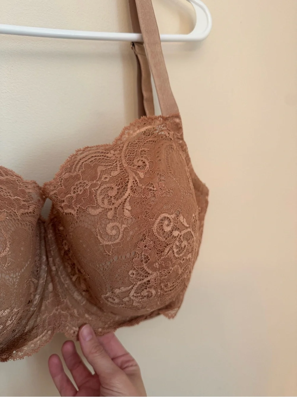 ThirdLove 24/7 Lace Balconette Bra Women’s Size 40F Underwire Bronze Brown Nude - Picture 4 of 10